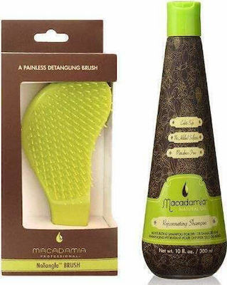 Φωτογραφία προϊόντος: Macadamia Rejuvenating Shampoo 300ml & No Tangle Brush Green