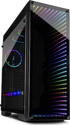 Φωτογραφία προϊόντος: Inter-Tech X-908 Infini2 Gaming Midi Tower Κουτί Υπολογιστή με Πλαϊνό Παράθυρο και RGB Φωτισμό Μαύρο