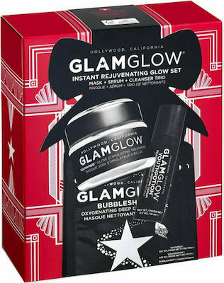 Φωτογραφία προϊόντος: Glamglow Instant Rejuvenating Glow Set Youthmud Mask 50gr, Youthpotion Serum 10ml & 3x Bubblesheet Oxygenating Cleanse Mask