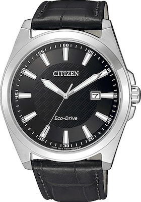 Φωτογραφία προϊόντος: Citizen Ρολόι Platform Eco-Drive με Δερμάτινο Λουράκι σε Μαύρο χρώμα