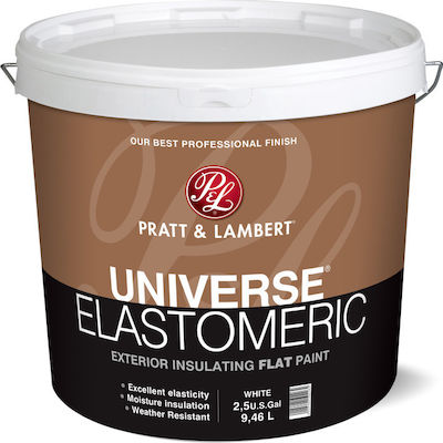 Φωτογραφία προϊόντος: Pratt & Lambert Universe Exterior Elastomeric Πλαστικό Χρώμα Λευκό Αντιμουχλικό 9.5lt