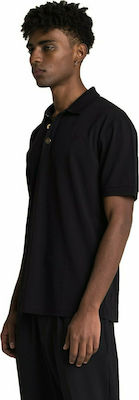 Φωτογραφία προϊόντος: BLACK POLO T-SHIRT WITH GOLD BUTTONS