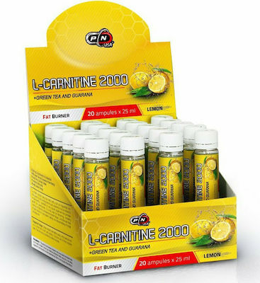 Φωτογραφία προϊόντος: Pure Nutrition L-Carnitine 2000 + Green Tea & Guarana Ampule 25ml Λεμόνι