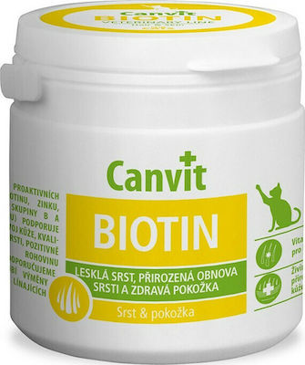 Φωτογραφία προϊόντος: Canvit Biotin Silky Hair Συμπλήρωμα Διατροφής Γάτας για Δέρμα & Τρίχωμα 100tabs