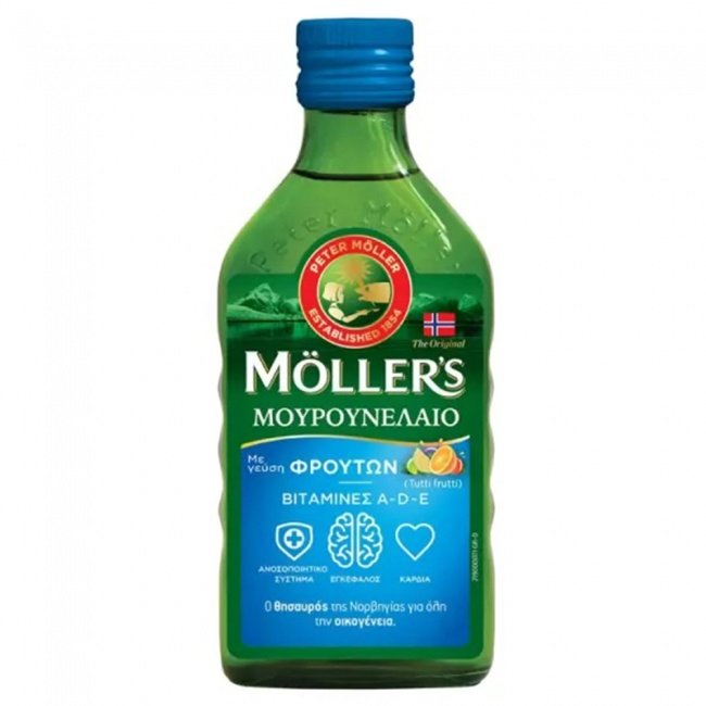 Φωτογραφία προϊόντος: Möller's Cod Liver Oil Μουρουνέλαιο για Παιδιά 250ml Tutti Frutti