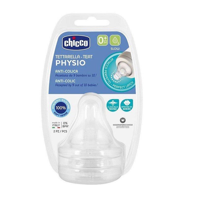 Φωτογραφία προϊόντος: CHICCO PHYSIO Θηλή Σιλικόνης Κανονική Ροή 0m+ - 2τεμ.