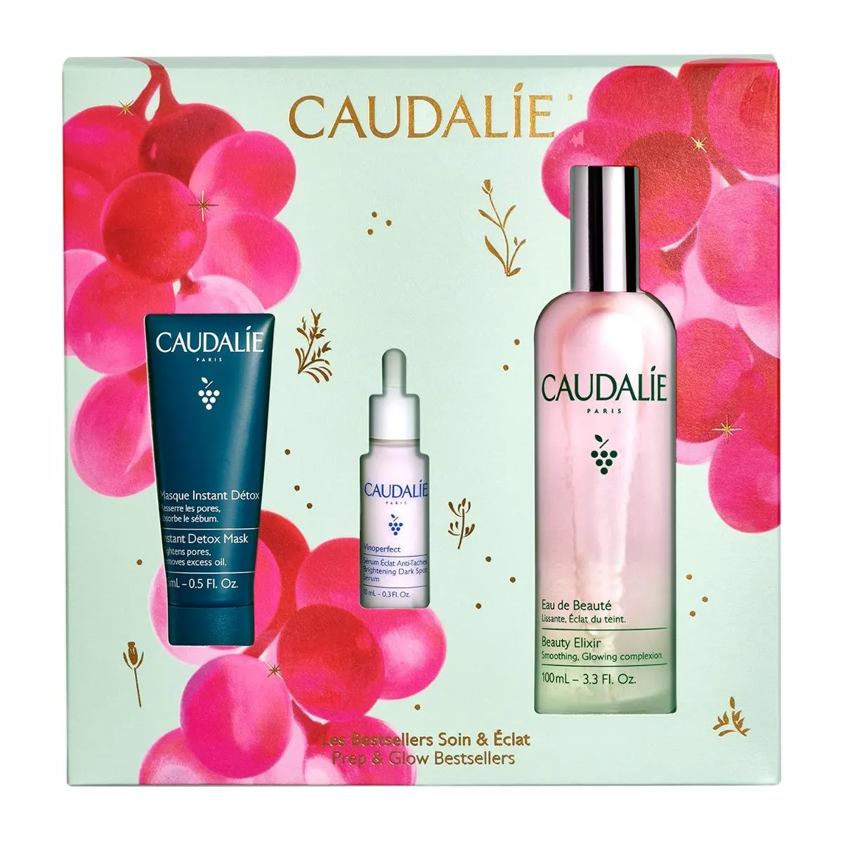Φωτογραφία προϊόντος: Caudalie Promo Pack Eau de Beauté 100ml με δώρο Masque Instant Detox 15ml + Vinoperfect Serum Éclat Anti-Taches 10ml