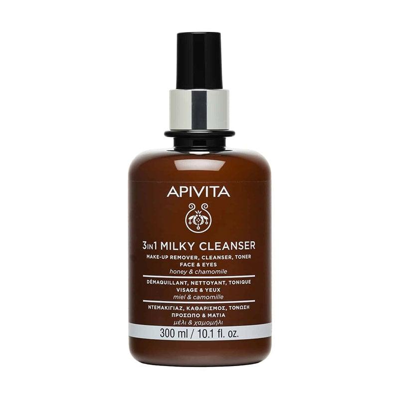 Φωτογραφία προϊόντος: Apivita 3 in 1 Milky Cleanser Ντεμακιγιάζ Καθαρισμός Τόνωση Για Πρόσωπο Και Μάτια 300 ml