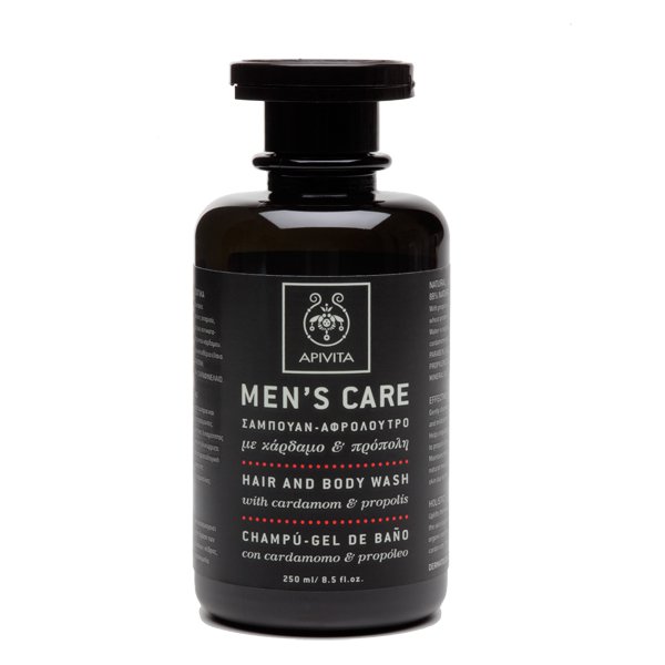 Φωτογραφία προϊόντος: APIVITA Men’s Care Σαμπουάν-Αφρόλουτρο Κάρδαμο + Πρόπολη 250 ml