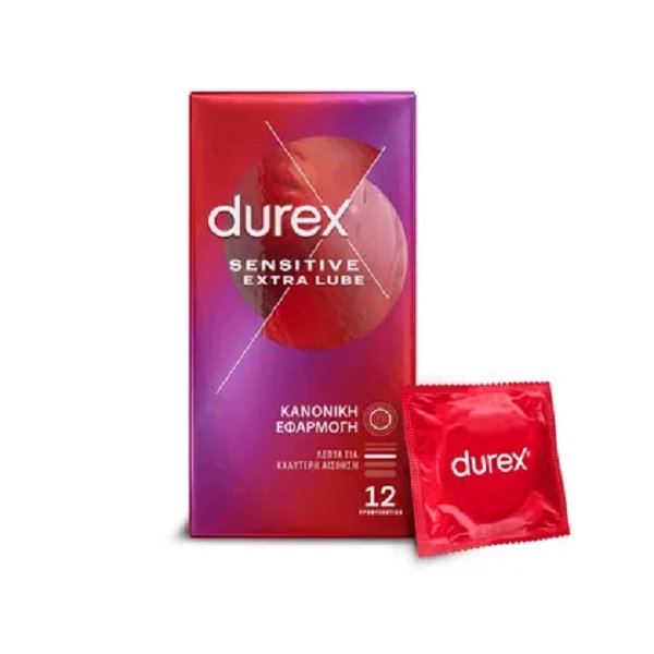 Φωτογραφία προϊόντος: Durex Sensitive Extra Lube Λεπτά Προφυλακτικά με Έξτρα Λιπαντικό 12 τμχ