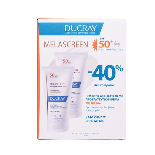 Φωτογραφία προϊόντος: Ducray Melascreen Προστατευτική Λεπτόρρευστη Κρέμα με SPF50+ για Κανονικό-Μικτό Δέρμα 2 x 50 ml