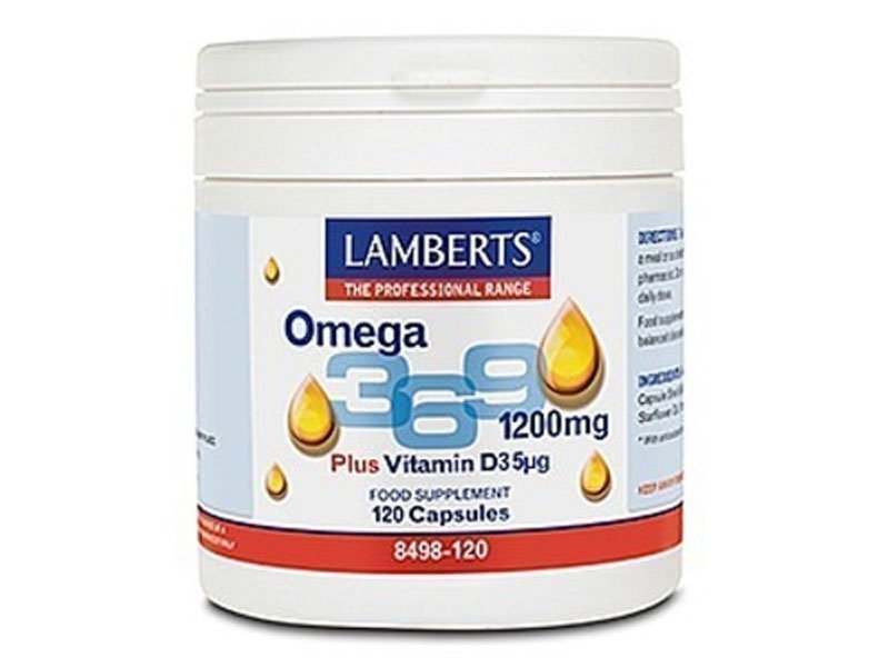 Φωτογραφία προϊόντος: Lamberts Omega 3 6 9 1200mg Plus Vitamin D3 5μg 120 κάψουλες