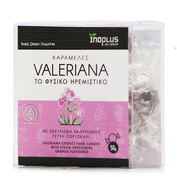 Φωτογραφία προϊόντος: INOPLUS Valeriana Καραμέλες με Γεύση Πορτοκάλι 50gr