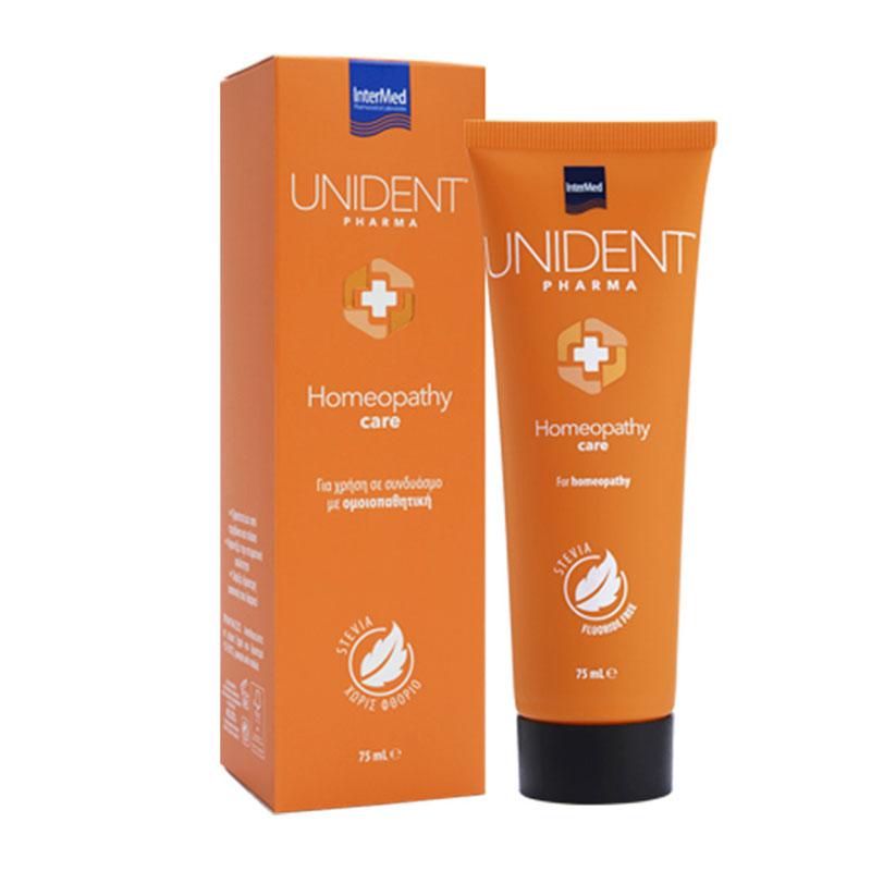 Φωτογραφία προϊόντος: INTERMED Unident Pharma Homeopathy Care Οδοντόκρεμα 75mL