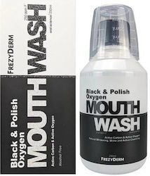 Φωτογραφία προϊόντος: Frezyderm Oral Science Black + Polish Oxygen Mouthwash Στοματικό διάλυμα 250 ml