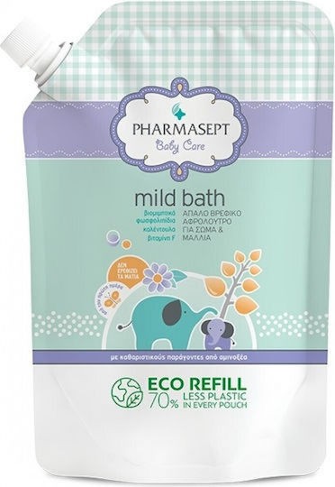 Φωτογραφία προϊόντος: PHARMASEPT Baby Care Mild Bath Σαμπουάν-Αφρόλουτρο για Βρέφη Refill 900 ml