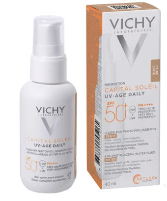 Φωτογραφία προϊόντος: Vichy Capital Soleil UV-Age Daily Pigment Αντηλιακό Προσώπου με Χρώμα Light SPF50+ 40 ml