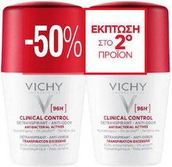 Φωτογραφία προϊόντος: Vichy Clinical Control 96H Υποαλλεργικό Αποσμητικό Roll On 2 x 50 ml