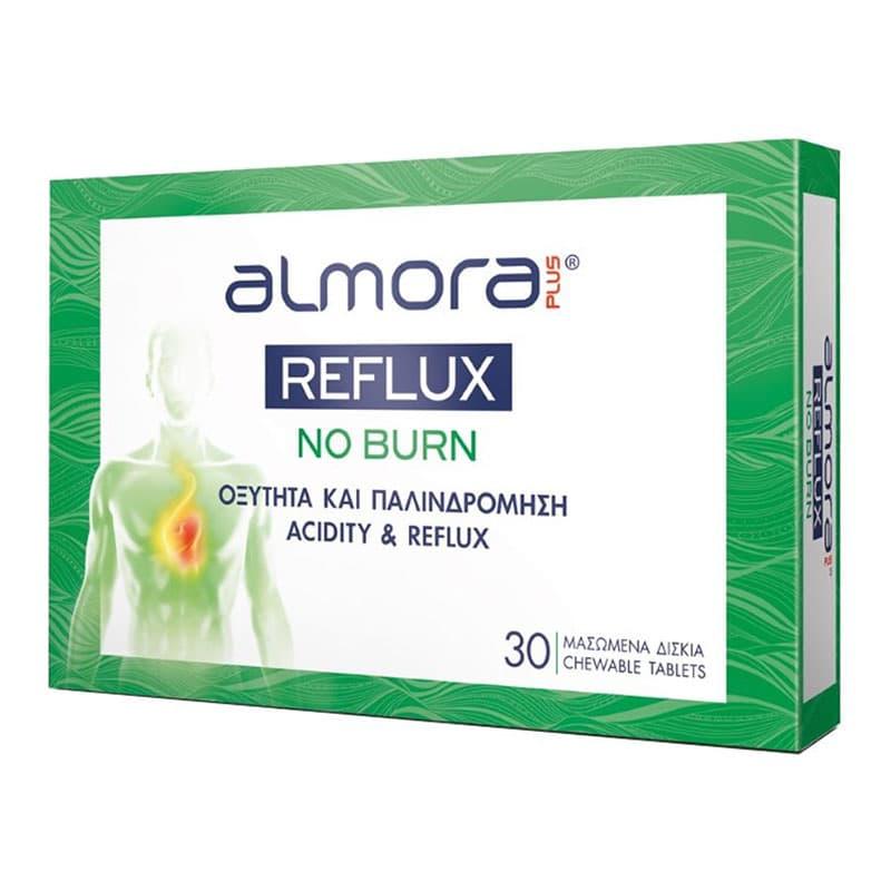 Φωτογραφία προϊόντος: Elpen Almora Plus Reflux No Burn Οξύτητα και Παλινδρόμηση 30 μασώμενα δισκία