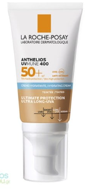 Φωτογραφία προϊόντος: La Roche-Posay Anthelios UVMune 400 Hydrating Tinted Cream SPF50+ Αντηλιακή Ενυδατική Κρέμα Με Χρώμα 50 ml