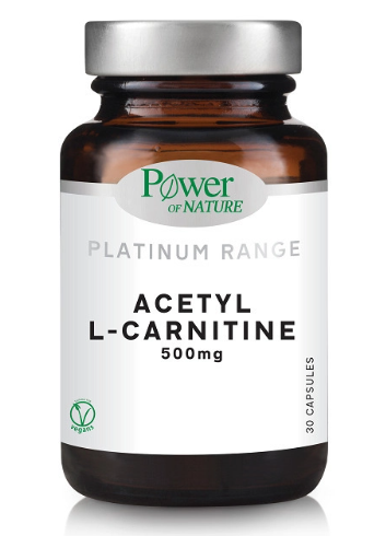 Φωτογραφία προϊόντος: Power of Nature Platinum Range Acetyl L-Carnitine 500 mg 30 φυτικές κάψουλες