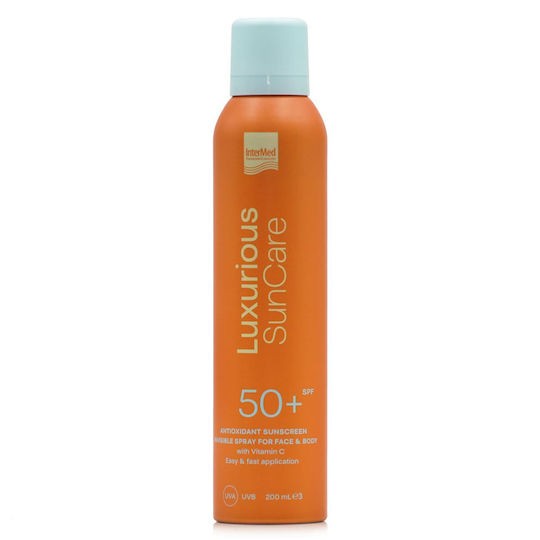 Φωτογραφία προϊόντος: Intermed Luxurious Sun Care Antioxidant Sunscreen Invisible Spray Face + Body SPF50+ 200 ml