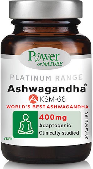 Φωτογραφία προϊόντος: POWER HEALTH Platinum Range Ashwagandha KSM-66 400mg 30 κάψουλες