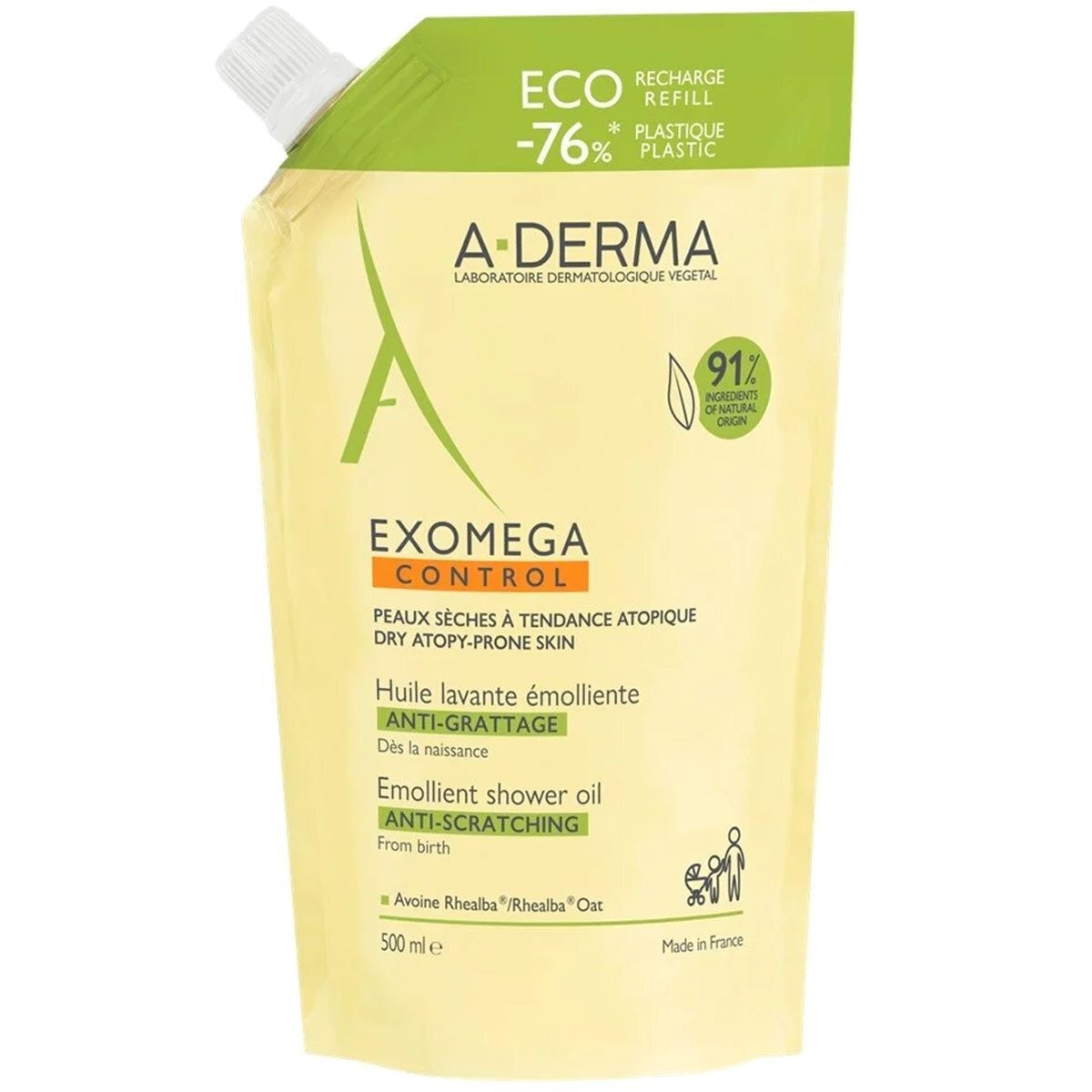 Φωτογραφία προϊόντος: A-Derma Exomega Control Huile Lavante Refill 500ml