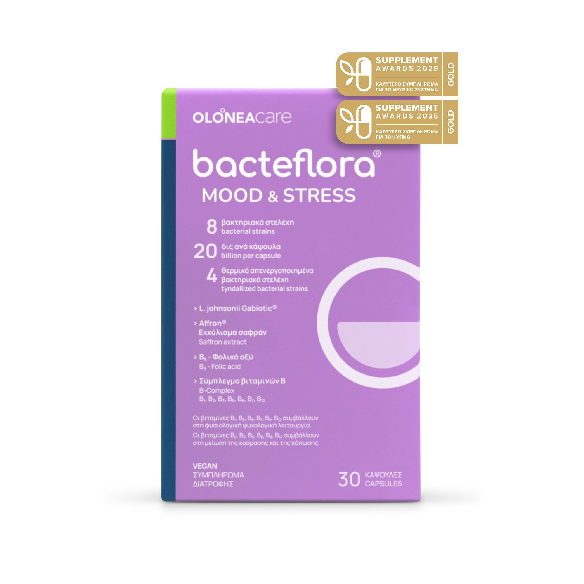 Φωτογραφία προϊόντος: OLONEA BACTEFLORA Mood & Stress 30 κάψουλες