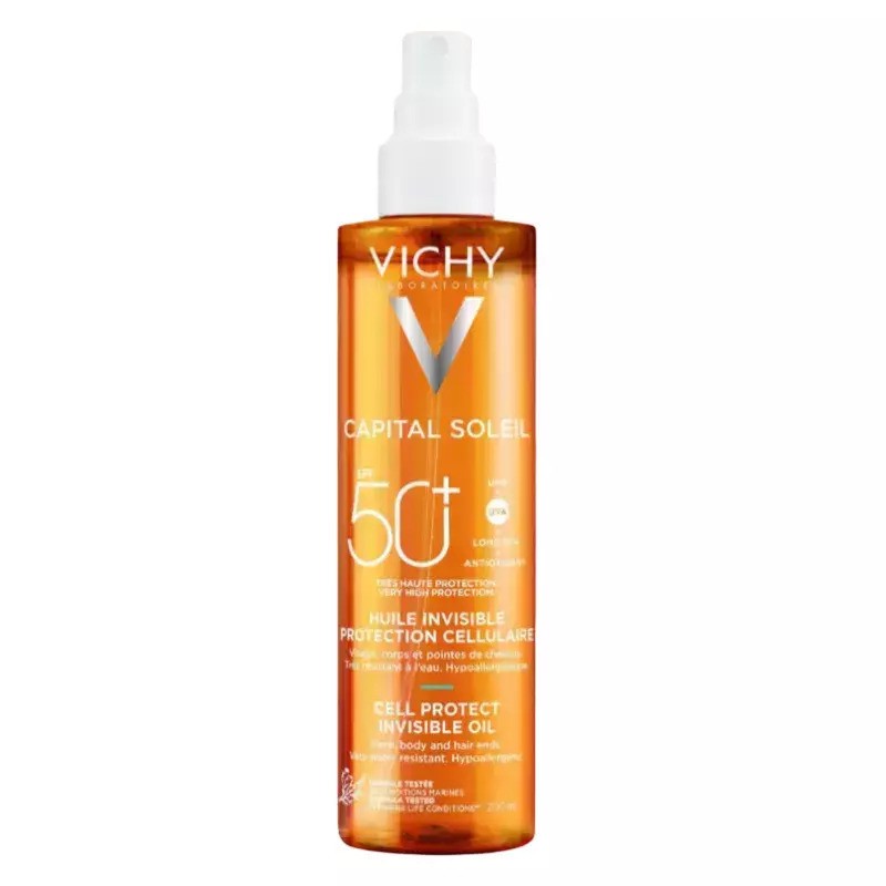 Φωτογραφία προϊόντος: Vichy Capital Soleil Cell Protect Invisible Oil Αντηλιακό Λάδι SPF50+ 200ml
