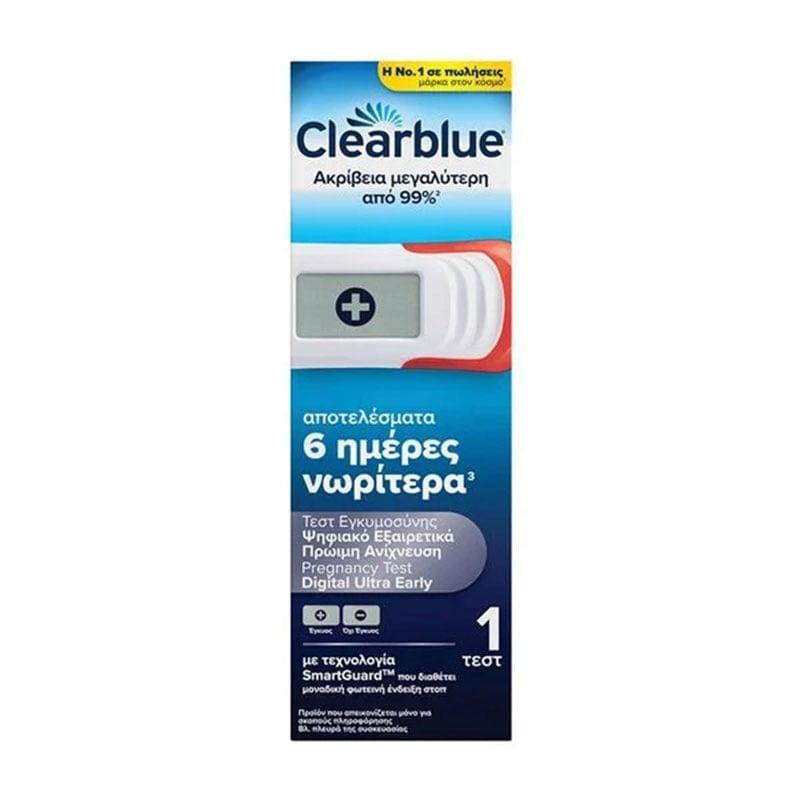 Φωτογραφία προϊόντος: CLEARBLUE Τεστ Εγκυμοσύνης Ψηφιακό Εξαιρετικά Πρώιμη Ανίχνευση 1τμχ