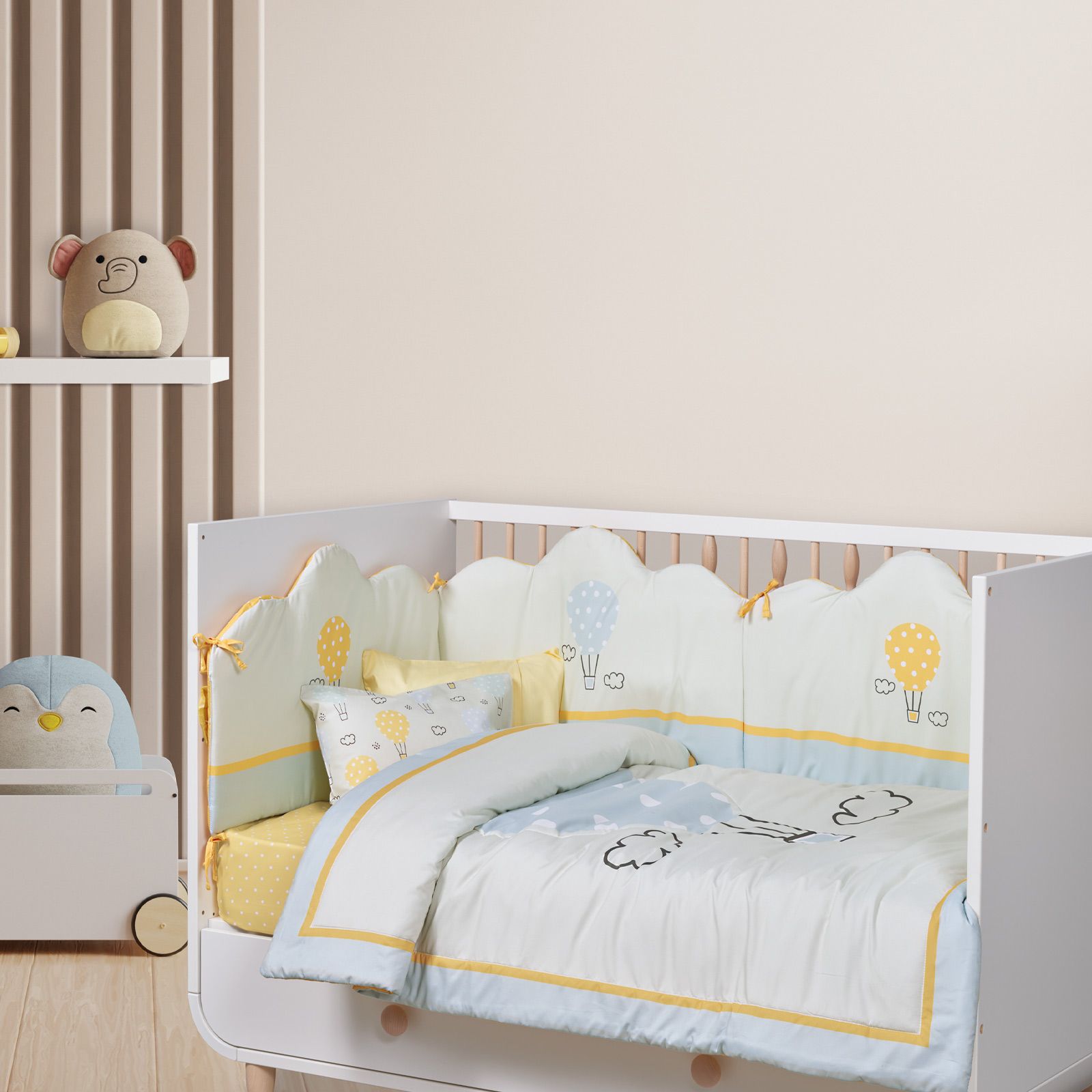 Φωτογραφία προϊόντος: DAS BABY Κουβερλί Κούνιας Fun 4880 Γαλάζιο / Κίτρινο / Μέντα