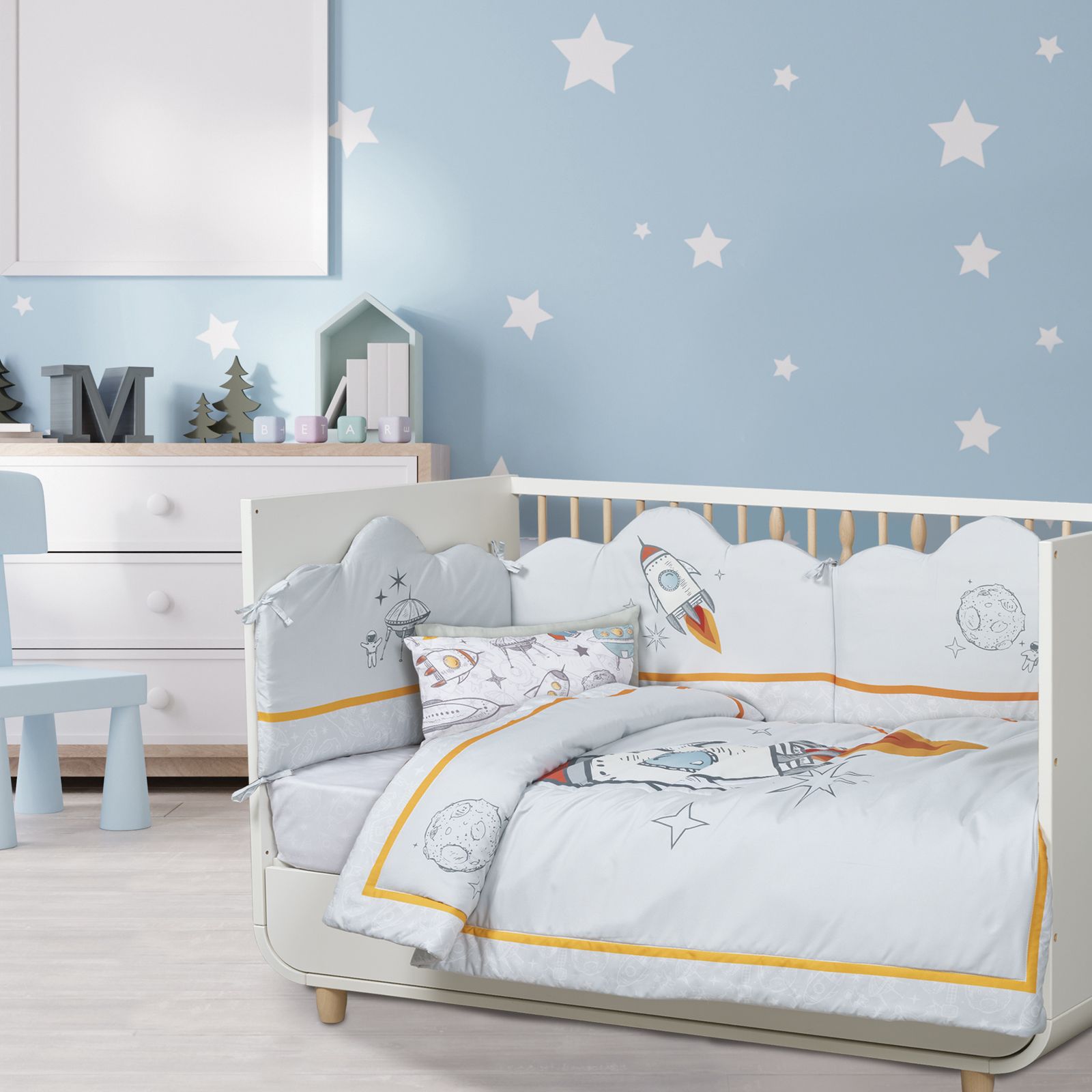 Φωτογραφία προϊόντος: DAS BABY Κουβερλί Fun 4877 Γκρι/Κίτρινο/Μπλε