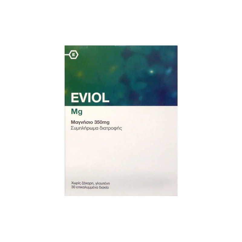 Φωτογραφία προϊόντος: Eviol Mg Magnesium 350mg Συμπλήρωμα Διατροφής Μαγνησίου 30 Κάψουλες