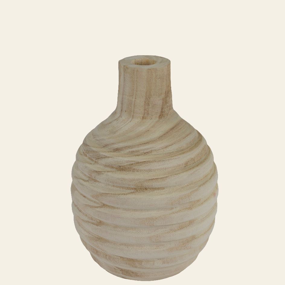 Φωτογραφία προϊόντος: Beauty Home Ξύλινο Βάζο 18 x 26 cm