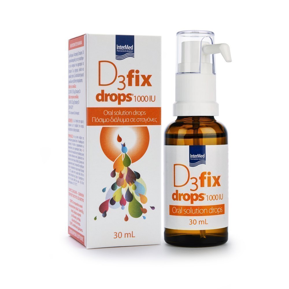 Φωτογραφία προϊόντος: INTERMED D3 Fix Drops Βιταμίνη για Ανοσοποιητικό 1000iu 30ml