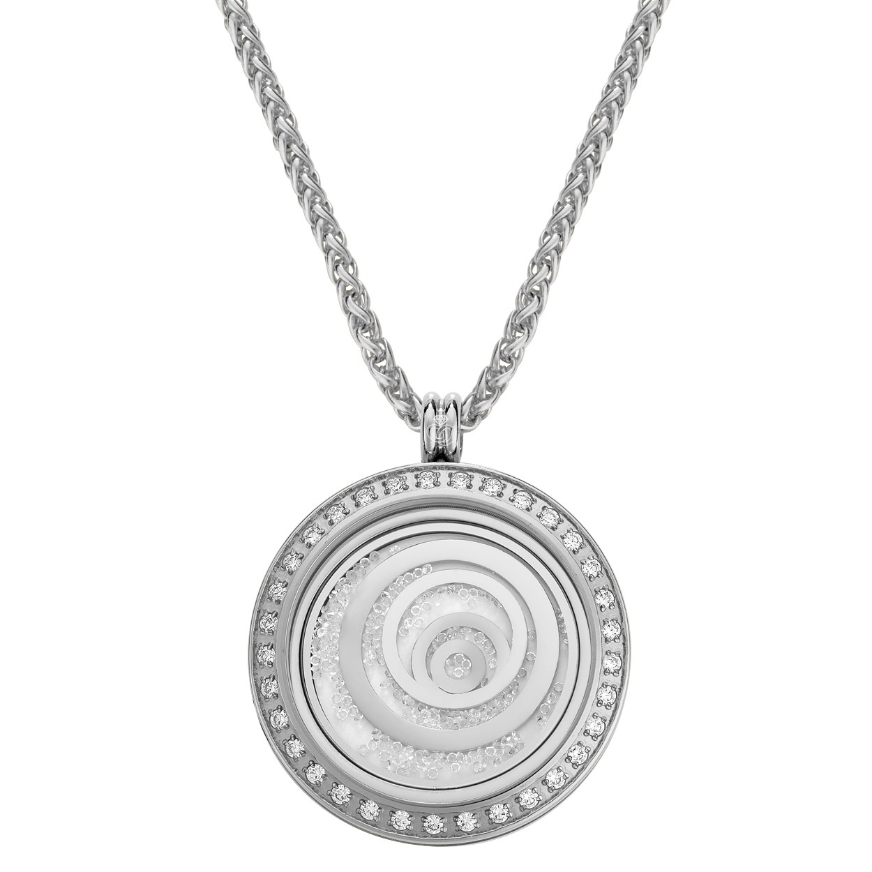 Φωτογραφία προϊόντος: Κολιέ 'GLASS OPEN CIRCLES' 33 mm insert charm σε ατσάλι 316L LOCKITS (AK33S-982501406G1)