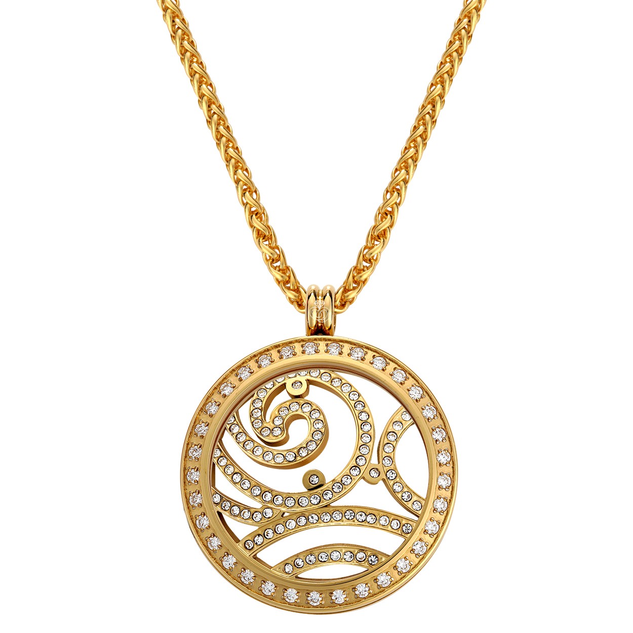 Φωτογραφία προϊόντος: Κολιέ LOCKITS "FANTASY WHITE CRYSTALS" 33 mm insert charm σε ατσάλι 316L (AK33S-982501675G1)