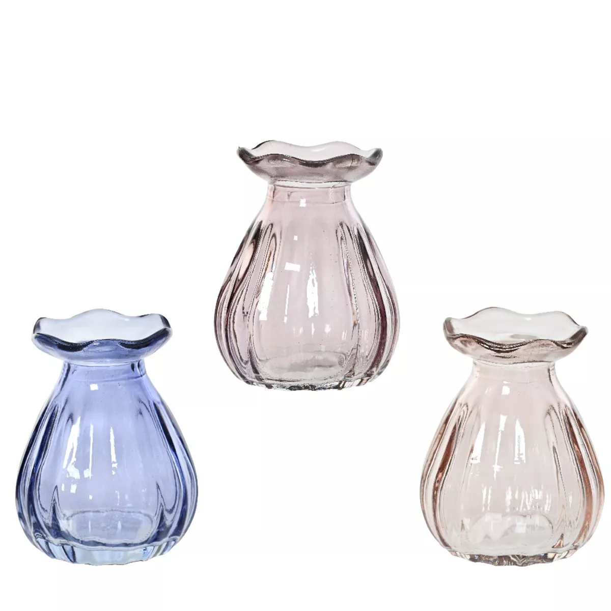 Φωτογραφία προϊόντος: Beauty Home Γυάλινο βάζάκι 7 x 9cm Χρώμα: Γαλάζιο