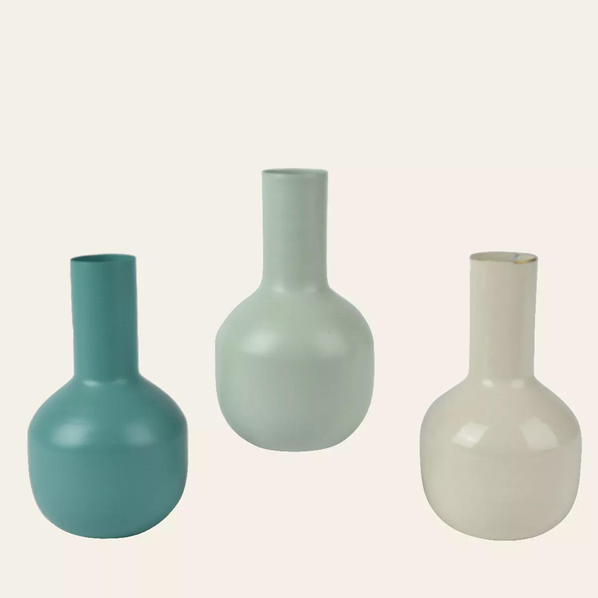 Φωτογραφία προϊόντος: Beauty Home Μεταλλικό Βάζο 10 x 19 cm Χρώμα: ΜΕΝΤΑ