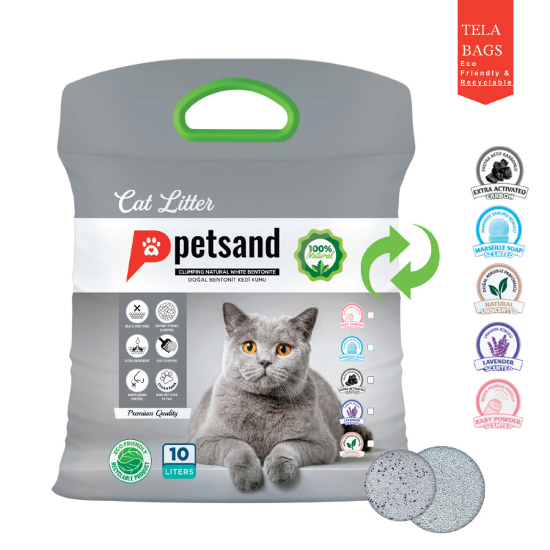 Φωτογραφία προϊόντος: Petsand Άμμος Γάτας Baby Powder Tela bag 10lt