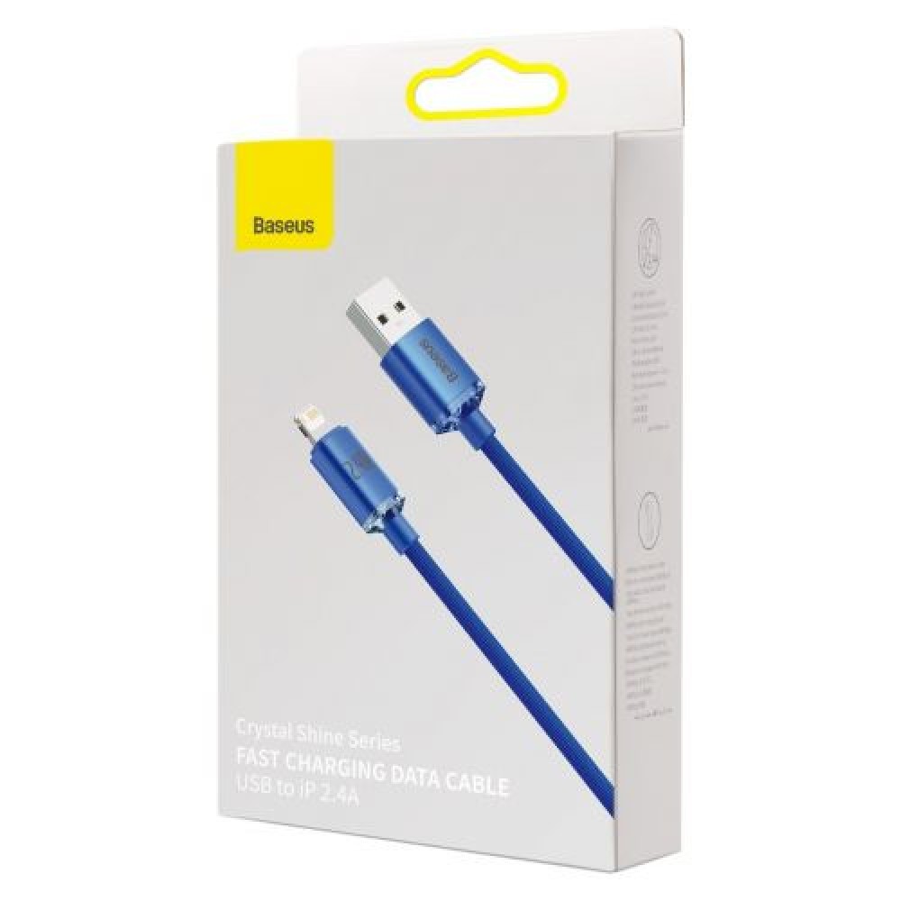 Φωτογραφία προϊόντος: Baseus Crystal Shine Series Cable USB to Lightning 2.4A 1.2m Blue