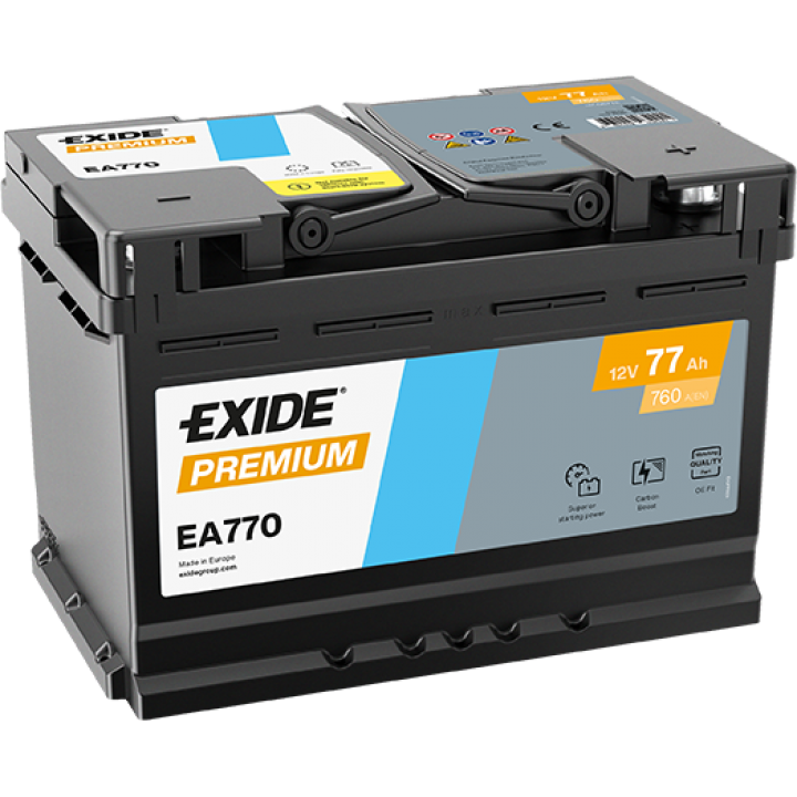 Φωτογραφία προϊόντος: Μπαταρία EXIDE Premium EA770 12V 77Ah 760CCA A(EN)