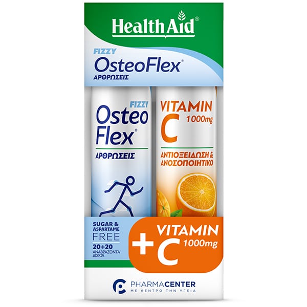 Φωτογραφία προϊόντος: HEALTH AID Promo Pack Osteoflex, 20tabs &amp; Vitamin C 1000mg, 20tabs
