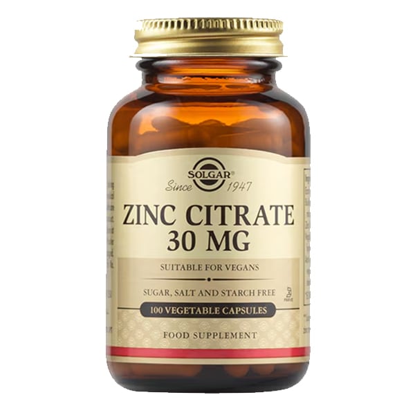 Φωτογραφία προϊόντος: SOLGAR Zinc Citrate 30mg, 100veg.caps