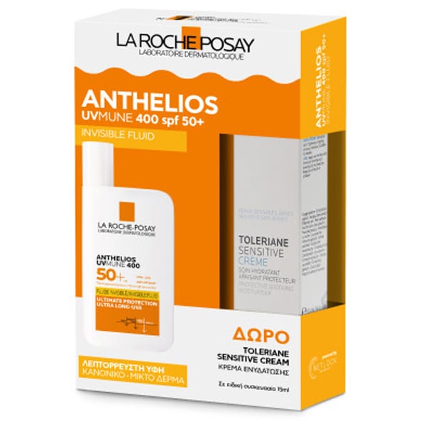 Φωτογραφία προϊόντος: La Roche Posay La Roche‑Posay Anthelios UVMune 400 Invisible Fluid SPF50+ Δώρο Toleriane Sensitive Cream 15ml