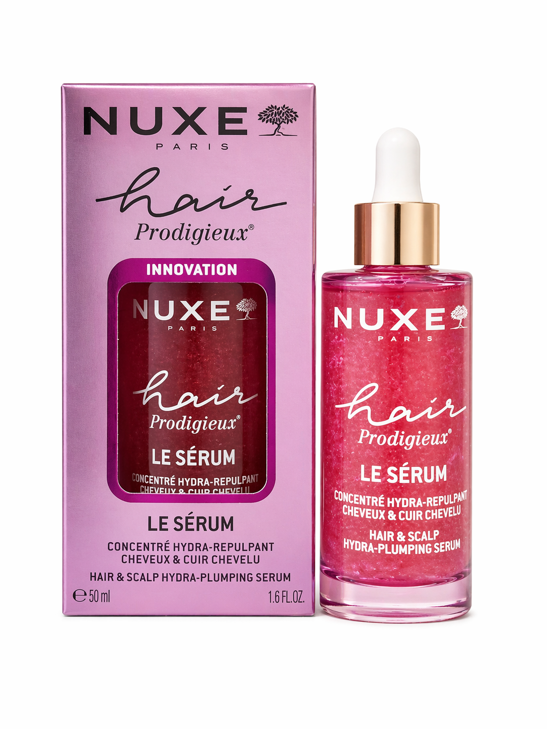 Φωτογραφία προϊόντος: NUXE Prodigieux Le Serum Hair &amp; Scalp Hydra Plumping Serum Ορός Ενυδάτωσης &amp; Κατά του Σπασίματος για το Τριχωτό, 50ml