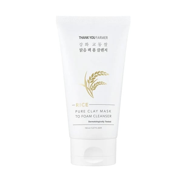 Φωτογραφία προϊόντος: THANK YOU FARMER Rice Pure Clay Mask to Foam Cleanser Αφρώδες Καθαριστικό Προσώπου, 150ml