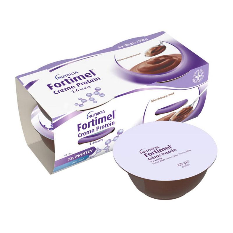 Φωτογραφία προϊόντος: NUTRICIA Fortimel Creme Protein 1.6Kcal Κρέμα για τη Διαιτητική Διαχείριση της Δυσθρεψίας Σοκολάτα 4x125gr