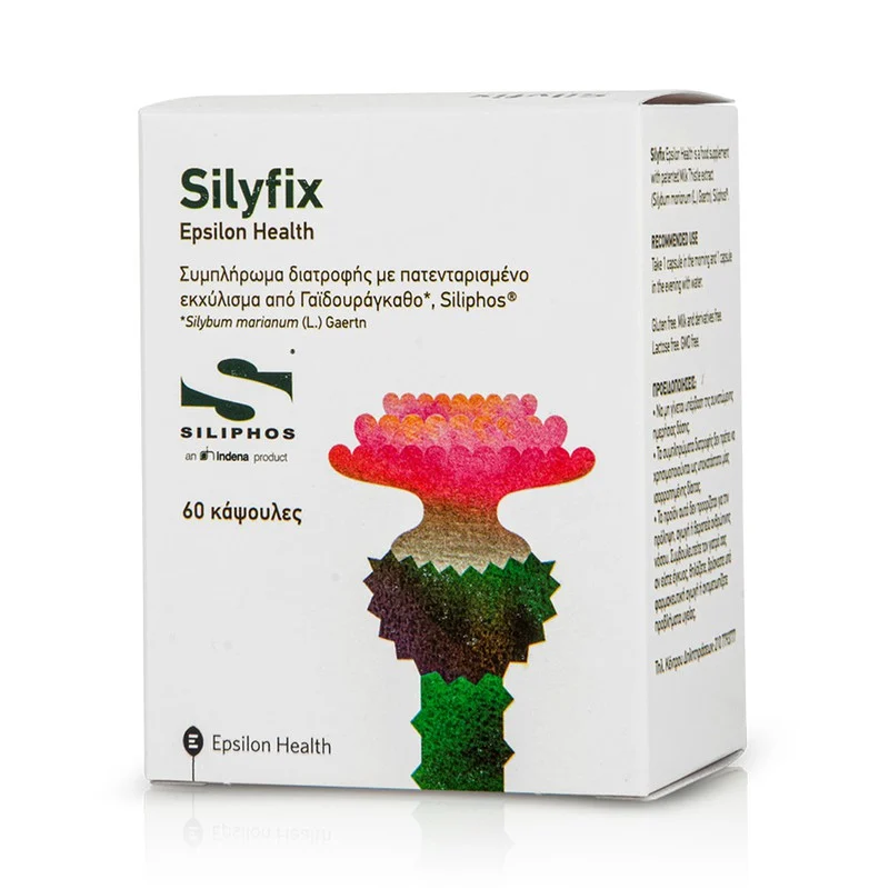Φωτογραφία προϊόντος: EPSILON HEALTH Silyfix Συμπλήρωμα Διατροφής Με Πατενταρισμένο Εκχύλισμα Από Γαϊδουράγκαθο, 60 Κάψουλες